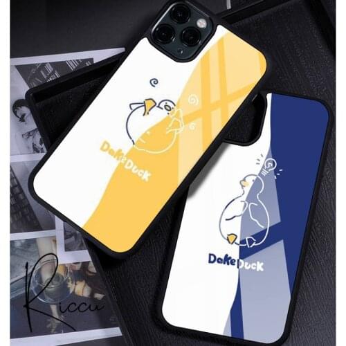 Cute duck daily Phone Case Rubber for iPhone 12 11 Pro Max XS 8 7 6 6S Plus X 5S SE 2020 XR 12 Mini case