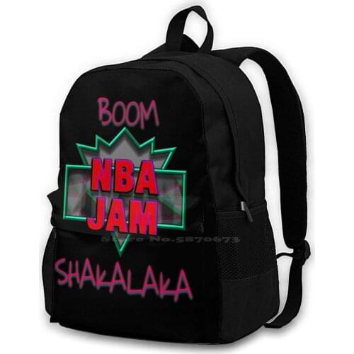 Boom Shakalaka Fashion Travel Laptop School Backpack Bag Basketball Arcade Jam 80S 90S Ball Baller Boom Boom Shakalaka