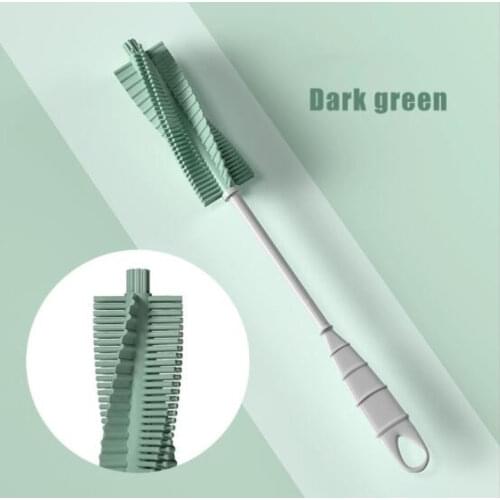 Silicone Glass Cleaning Brush Long Handle Cup Brush Household Tea Kitchen Wash Cup Sponge Brush Kitchen Cleaning Tools