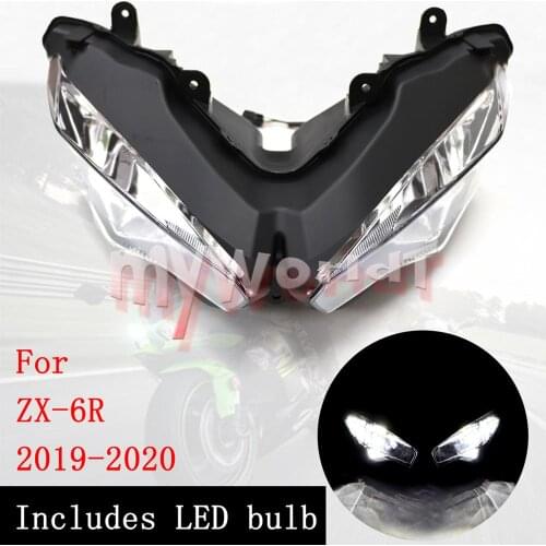 LED HeadLight Assembly Headlamp Fit For Kawasaki Ninja ZX6R 2019 - 2020 ZX-6R ZX 6R Motorcycle
