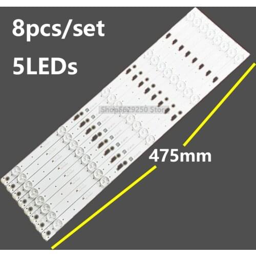 LED Backlight strip 5 lamp For 49HR332M05A0 V3 V4 Yha 4C-LB490T-HR4 YH1 YH7 YHJ yh6 49E301 49U3600C CRH-AT493030080569QREV1.0