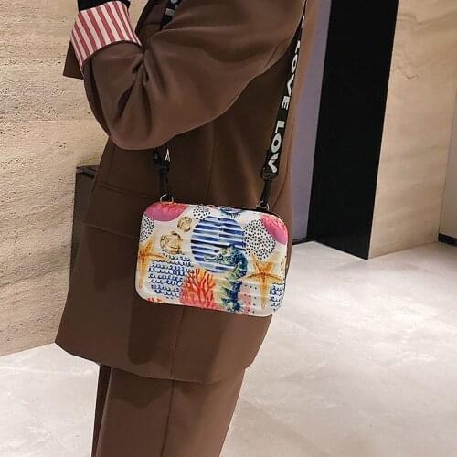 Crossbody Bags Women Handbag 2021 New Personality Shoulder Clutch Mini Square Box Bag Cartoon Color Lovely