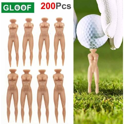200Pcs/Lot Plastic 77 mm 3 Inch Golf Tees Lady Tees Woman Golf Tees Nude Golf Tees for Golf Training