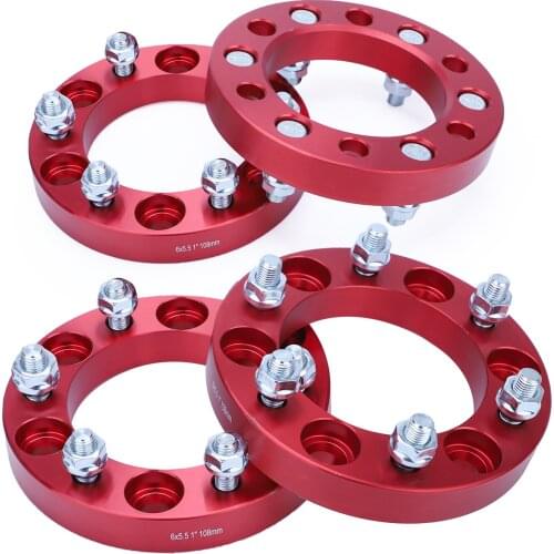 4pcs Wheel Spacer Adapters 1” 6x5.5" HubCentric Fit For GMC Toyota Tacoma 4Runner
