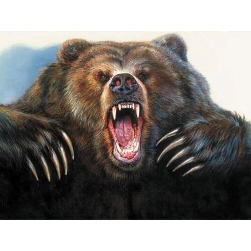 Diamond Mosaic Bear Cross Stitch Diamond Painting Animals Full Drill New Square Stones Diamond Embroidery Picture Beading ll514