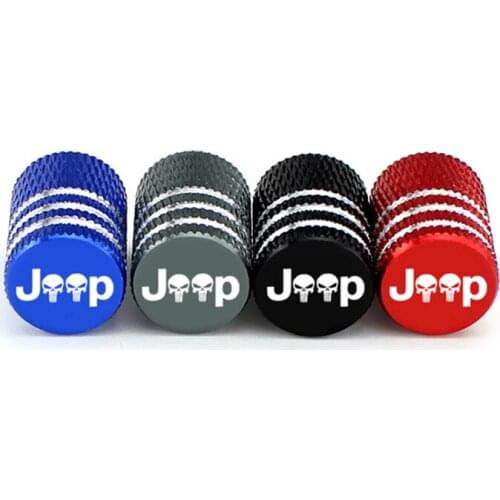 4pcs/set Car Tire Valve Caps Aluminum Car Wheel Tyre Valve Cap For Jeep Grand Cherokee Universal Car Moto Bike Accessories