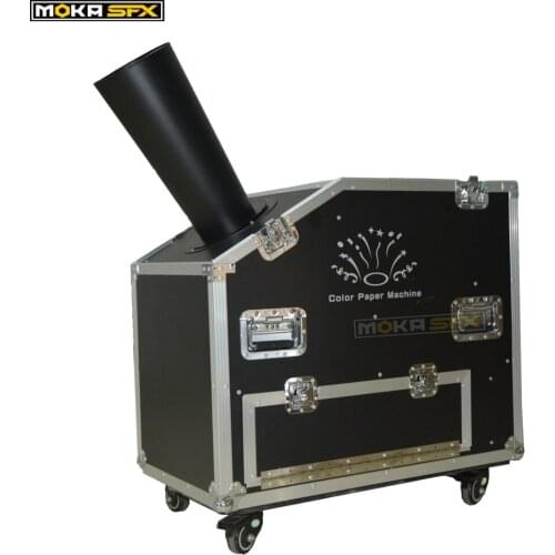 Fly case packing super color paper machine dmx confetti blower special effect cryo jet confetti cannon for festival decoration