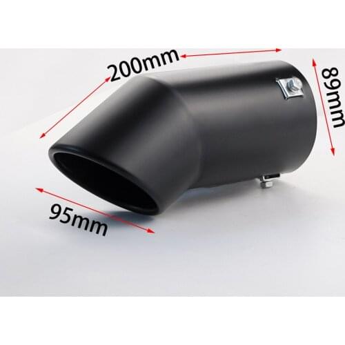 Automotive Exhaust Pipe Is Suitable For A190 Frosted Black Modified 8.9cm Diameter Universal Liner Stainless Steel Muffler