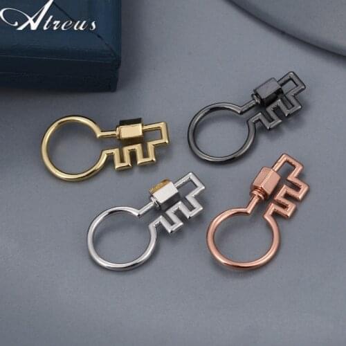 Key Shape Screw Pendants Clasps Hooks Copper Carabiner for Necklace Bracelet Keychain Hanging Charm Jewelry Finding Accessories