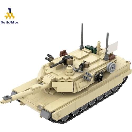 Buildmoc Military 972 Pcs M1a2 Abrams Tank Building Block Model City Land War Technical Army Tank Weapon Kid Toy Gift