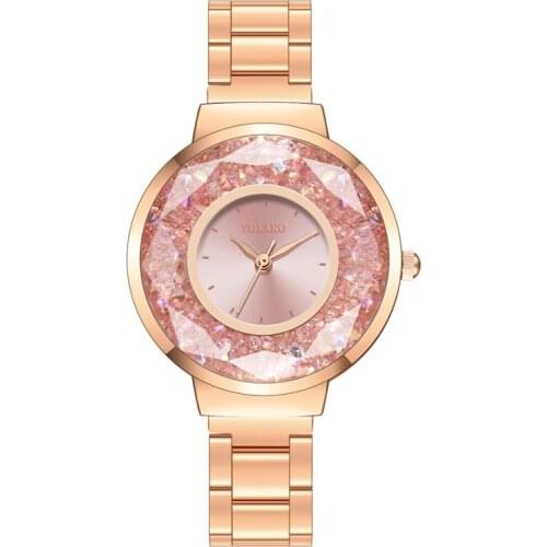 New Best Selling Watch Women Fashion Luxury Creative Quartz Watches Rose Gold Stainless Steel Band Casual Wristwatch reloj mujer