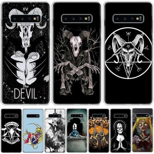 Goat of mendes anime skull Phone Case For Samsung GalaxyA90 A71 A70 A51 A50 A41 A40 A30 A21 A10 A9 A8 A7 A6Plus M30S A20E A01 A1