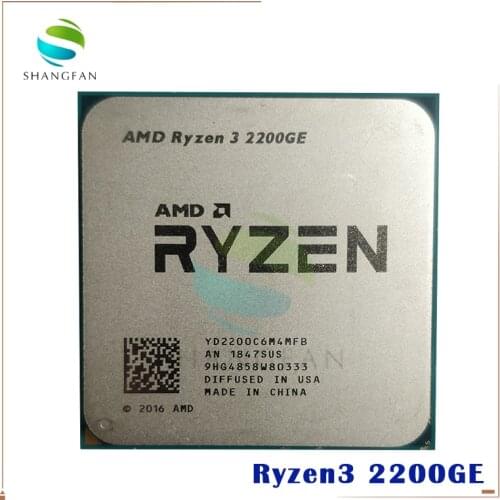 AMD Ryzen 3 2200GE R3 2200GE 3,2 GHz Quad-Core Quad-Hilo de procesador de CPU AM4
