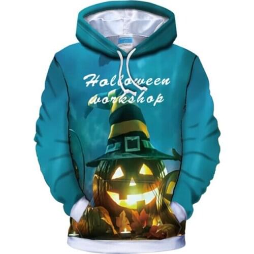 3D Kids Halloween Hoodies Autumn Sweatshirts For Boy Girls Teenage Long Sleeve Hooded Kids Pullover Pumpkin lanterns Sportswear