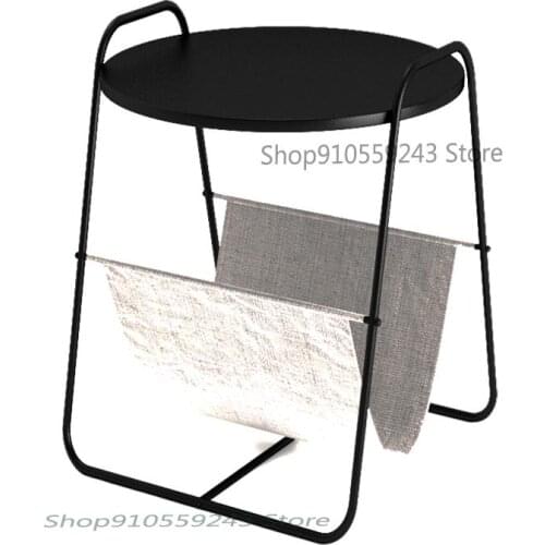 Living Room Sofa Sofa Bag Side Table Small Coffee Table Modern Minimalist Nordic Creative Iron Side Table Round Table Simple Cor