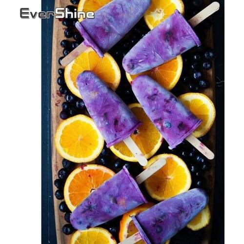 Evershine Diamond Painting Kit 5D DIY Scenery Rhinestone Picture Ice Cream Embroidery Full Set Decoration Home