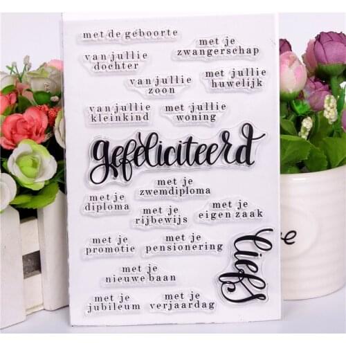 Dutch alphabet Stamp Scrapbooking New Alphabet Stamp Embossing Craft Silicone Transparent Stampstampons