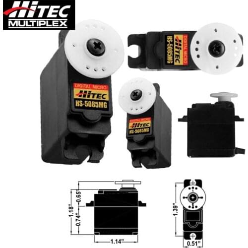 Original Hitec HS-5085MG Premium Metal Gear Micro Servo 4.3KG/21g for RC aircraft boat car truck