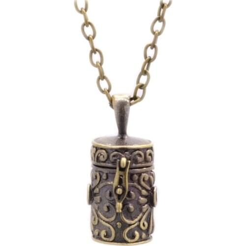 3PCS Vintage Ash Box Pendant Jewelry Pet Urn Cremation Memorial Keepsake Cremation Necklace Ash Case Holder