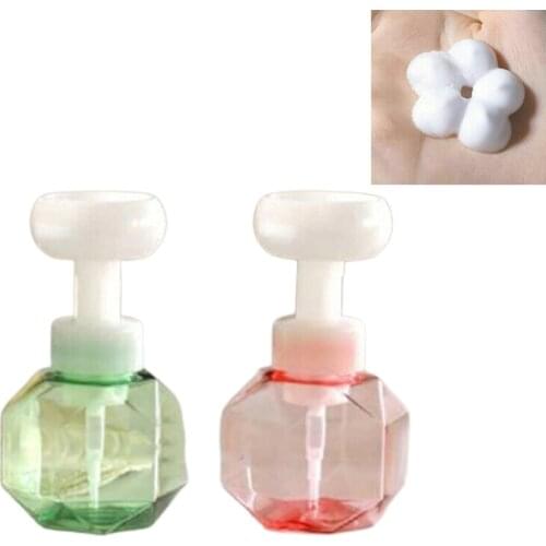 300ml Flower Foam Bottle Refillable Bathroom Hand Soap Shampoo Cosmetic Empty Liquid Container Travel Transparent Split Bottling