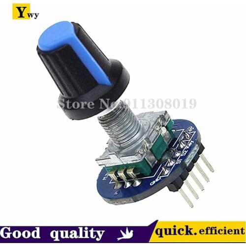 Rotary Encoder Module for Arduino Brick Sensor Development Round Audio Rotating Potentiometer Knob Cap EC11
