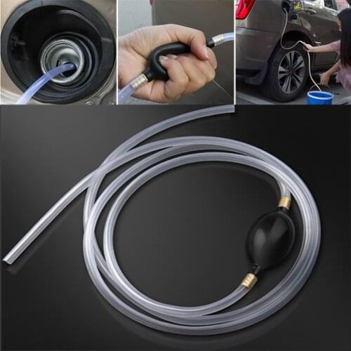 1PCs Water Oil Transfer Pump Petrol Diesel Liquid Manual Pump Syphon Fuel Saver Auto Accessories Car Fuel Gas Pump PVC Pipe