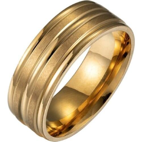 New Hot Sale Fashion Marriage Engagement Wedding 8mm Ultra Thin Titanium Steel Couple Rings Women Middle Finger Simple Trend