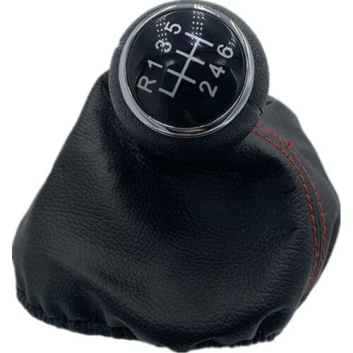 NEW For VW POLO CLASSIC 6N 6N2 1996 -2000 6 Speed Leather Car Shift Gear Knob Lever Gaitor Boot Cover Auto Accessories