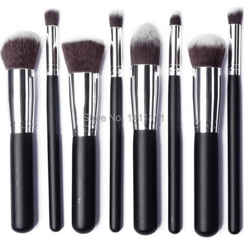 Wholesale DHL Free Shipping 8pcs in 1 Pro Makeup Brushes Set Kit Powder Foundation blush Eyeshadow Eyebrow Kabuki brush MB78