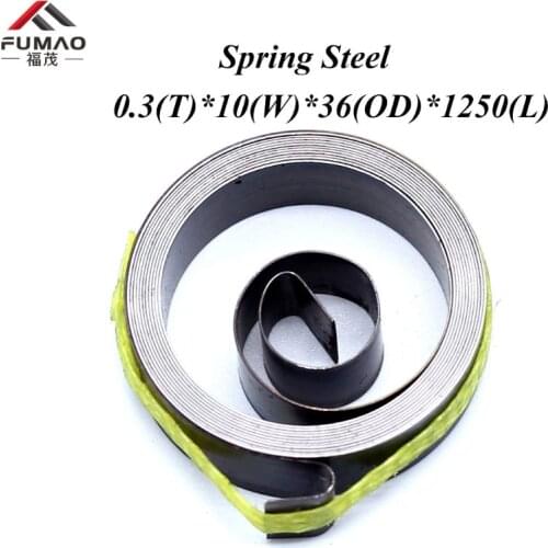 FUMAO Custom wholesale thickness 0.3mm spring constant force spring flat coil spring 0.35X7X56X21X3300mm