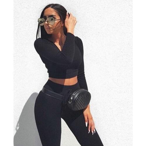 Autumn Women Fashion Long Sleeve Knitted Knitwear Tracksuits High Street V-Neck Tops Long Pants Outfits Daily Wear