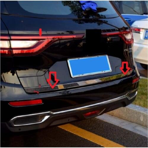 Stainless steel Rear Trunk trim Auto Accessory Rear Tail Trunk Door Lid Trim Bright Silver Fit For Renault Koleos 2017 2018