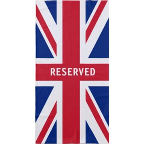 Modern Union Jack Flag Reserved Beach Towel Funny British Flag Reserved Travel Towels Adult Gym Spa Sports Towel for Bath