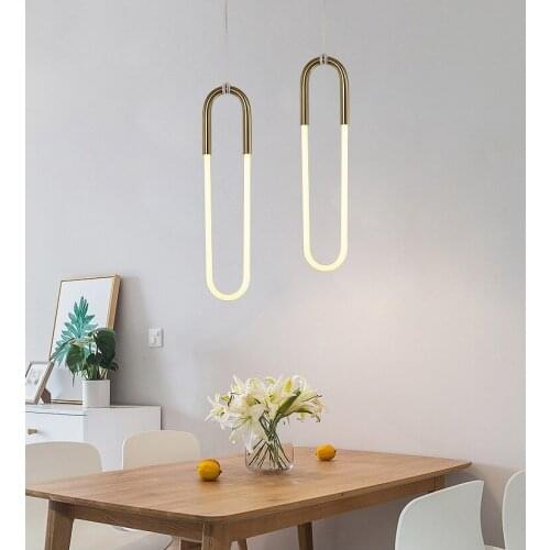 Simple U Chandelier Creative Lights Bar Coffee Shop Simple Iron Droplight Experimental Bottle Lampr Frosted Glass