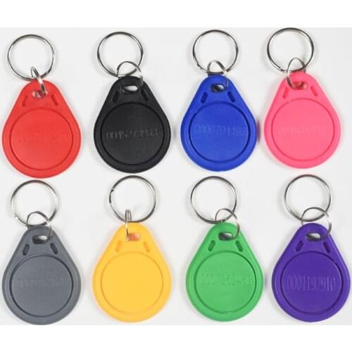 10pcs RFID 125KHz Tag 8 Color TK4100 EM4100 Proximity Keyfobs Tags RFID Card for Access Control Time Attendance