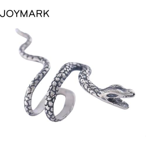 S925 Sterling Silver Snake-shaped Ear Clip No Pierced Personalized Ear Cuff Clip On Earrings Ear Jewelry TSE434