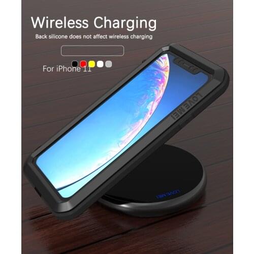 For iPhone 11 Case Cover 6.1 inch LOVE MEI Powerful Case iPhone 11 Shock Dirt Proof Water Resistant Metal Armor Cover Phone Case