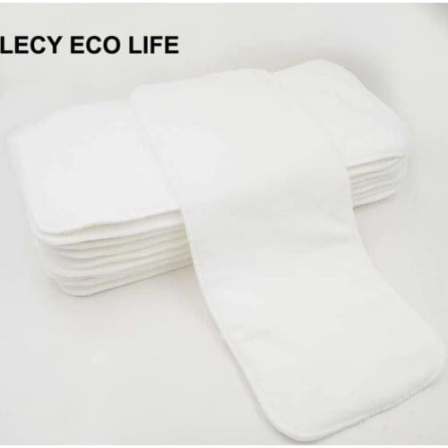 LECY ECO LIFE 2pcs 4 layers absorbent microfiber insert for children diaper, 17*41cm big size diaper booster, diaper liner