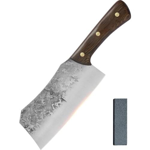 XYJ 7-inch Slicing Kitchen Knife 5Cr15 Stainless Steel Cleaver Chinese Butcher Knife Full Tang Handmade Forged Slice Chef Knives