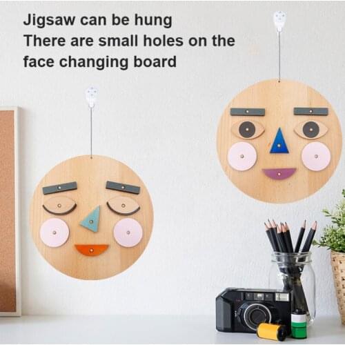 Fun Face-changing Expression Game Kindergarten Small Class Area Game Materials Handmade Wooden Toys Childrens Toys
