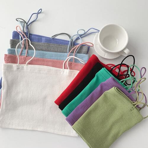 Camisole womens tops Summer short halter tops 2021 new Vintage slim warm joker ladies bottoming cute tops for women Camis Top