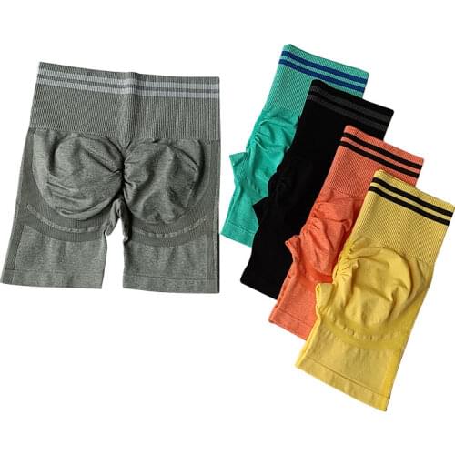 Women Gym Yoga Shorts Half Seamless Leggings Pants Sports Clothes Stretchy High Waist Exercise Fitness Leggings Activewear Pants