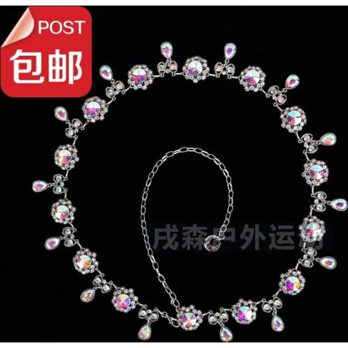 Woman belly dance diamond waist belt belly dance costume belt all match
