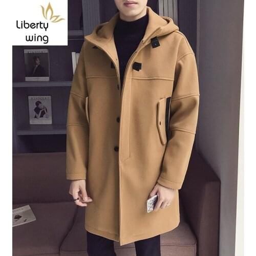 Winter Thicken Warm Hooded Men Coat High Street Fashion Loose Windbreakers College Casual Khaki Black Outerwear Plus Size 5XL