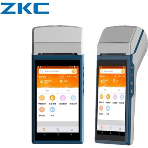ZKC5501 POS Terminal Wireless PDA With Label Printer Barcoce Scanner