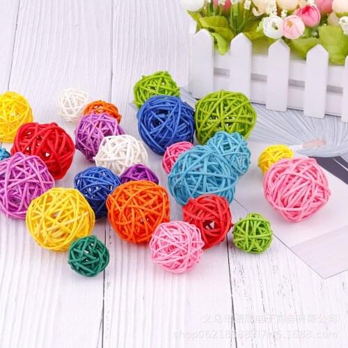 10pcs 3cm color Christmas rattan ball aromatherapy rattan ball white rattan ball hanging tabletop shooting props accessiories
