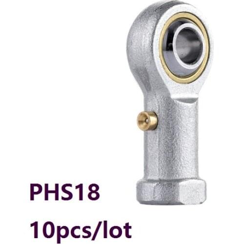 10pcs/lot PHS18 hole 18mm Rod Ends Bearings Fish Eye Rod End Joint Bearing female thread ball joint bearing right/left hand
