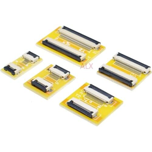 2PCS FPC FFC Flexible Flat Cable Extension Board 0.5 mm Pitch 6 8 10 12 14 20 30 40 50 PIN Connector