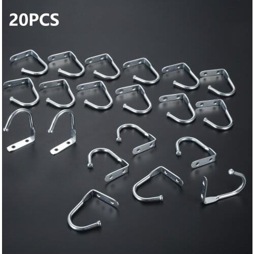 20 PCS Zinc Alloy Single Prong Hook Ceiling Hooks Bedrooms Bathrooms Kitchen Wall Hanger Hooks Coat Hat Towel Hook Silver