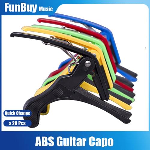 20pcs Quick Change Guitar Capo Guitar Capodaster Clamp Key Tone Adjusting for Electric Acoustic Guitar Ukulele Accessories
